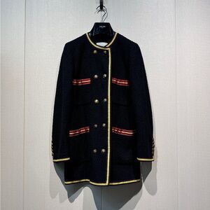 Authentic Gucci  Black Jacket with Gold and Red Accents